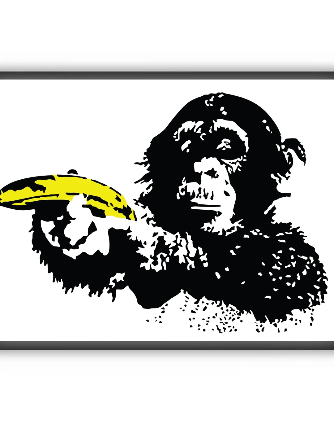 Banksy Monkey Art Wall Poster - Cool Pop Street Graffiti Posters For Boy Teen Room Decor - Modern Funny Artwork Bansky Gaming Picture Print