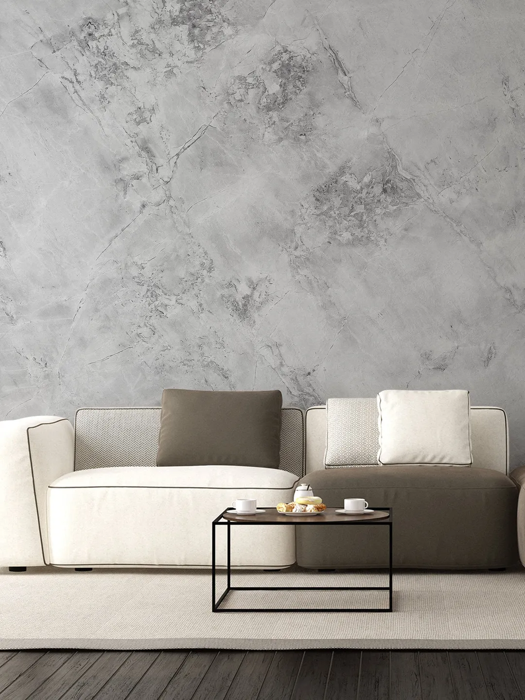 Marble Vinyl Wallpaper Sticker - Peel Stick Wall Paper Wrap Decal - Stone Effect Self Adhesive Sticky Roll For Covering Kitchen Stickers