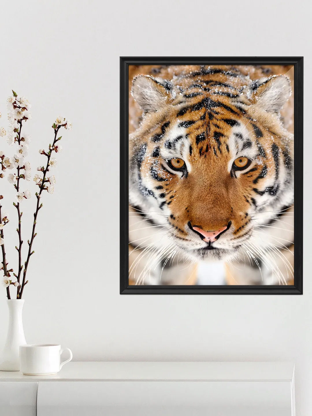 Bengal Tiger Wall Poster - Wild Jungle Safari Animal Decor Large Picture -  Office Home Bedroom Big Living, image size:1080x1440