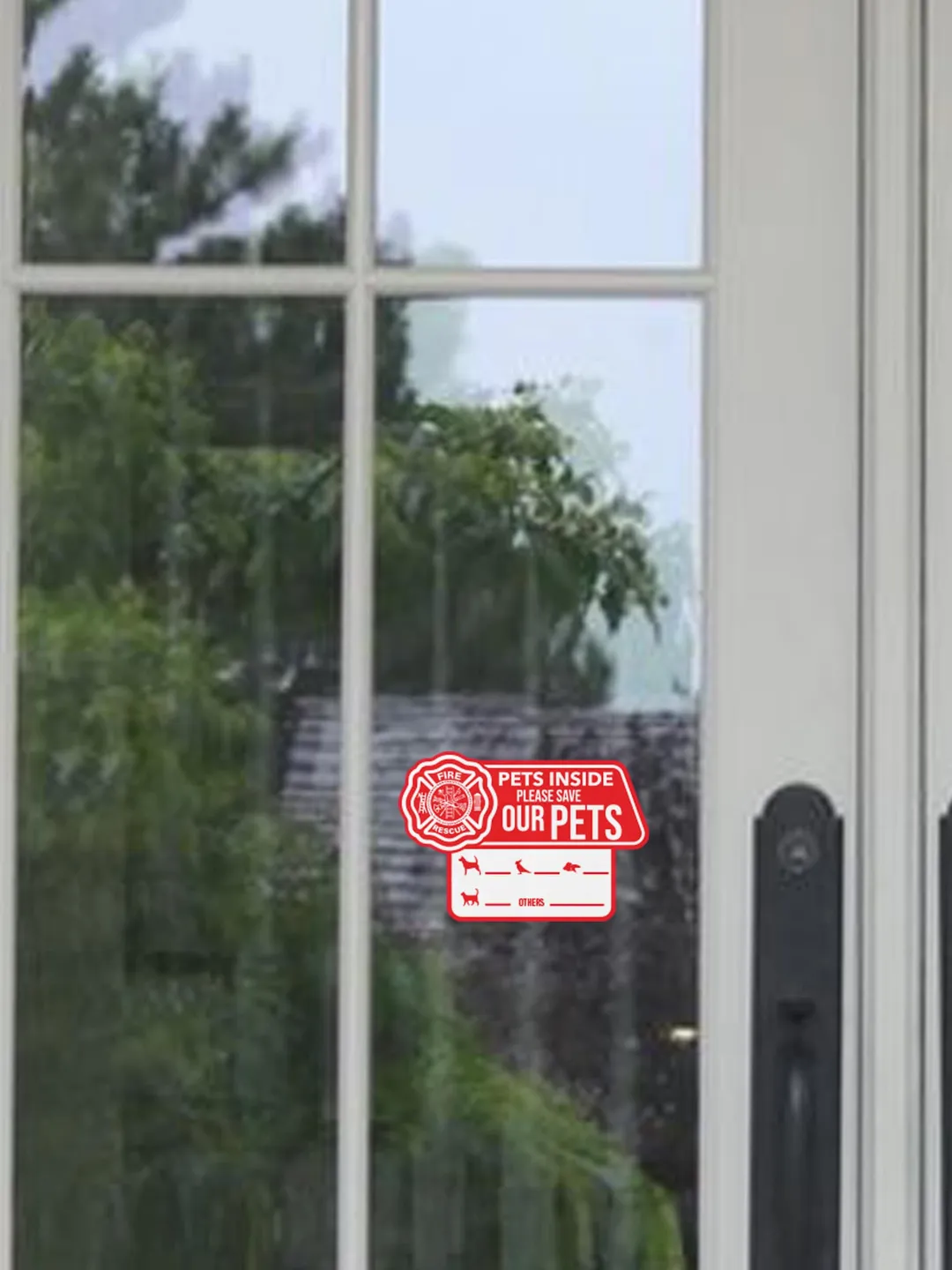 6x Pet Alert Emergency Cling Stickers - Home Door Window Dog Cat Inside ...