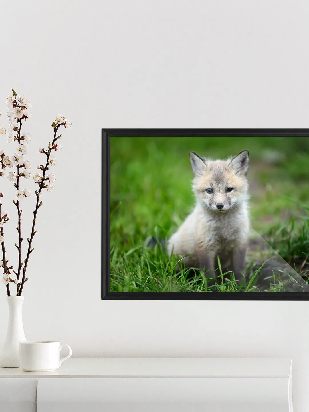 Baby Fox Poster Wall Decor - Little Cute Forest Animal Nursery Girl ...