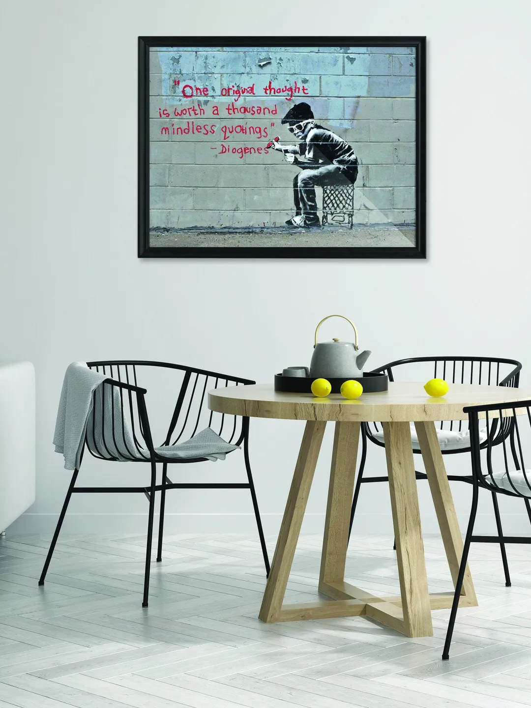 Banksy Diogenes Quote Art Wall Poster - Funny Street Graffiti Room Artwork Decor Posters Print - Home Bedroom Kitchen Large Bansky Prints
