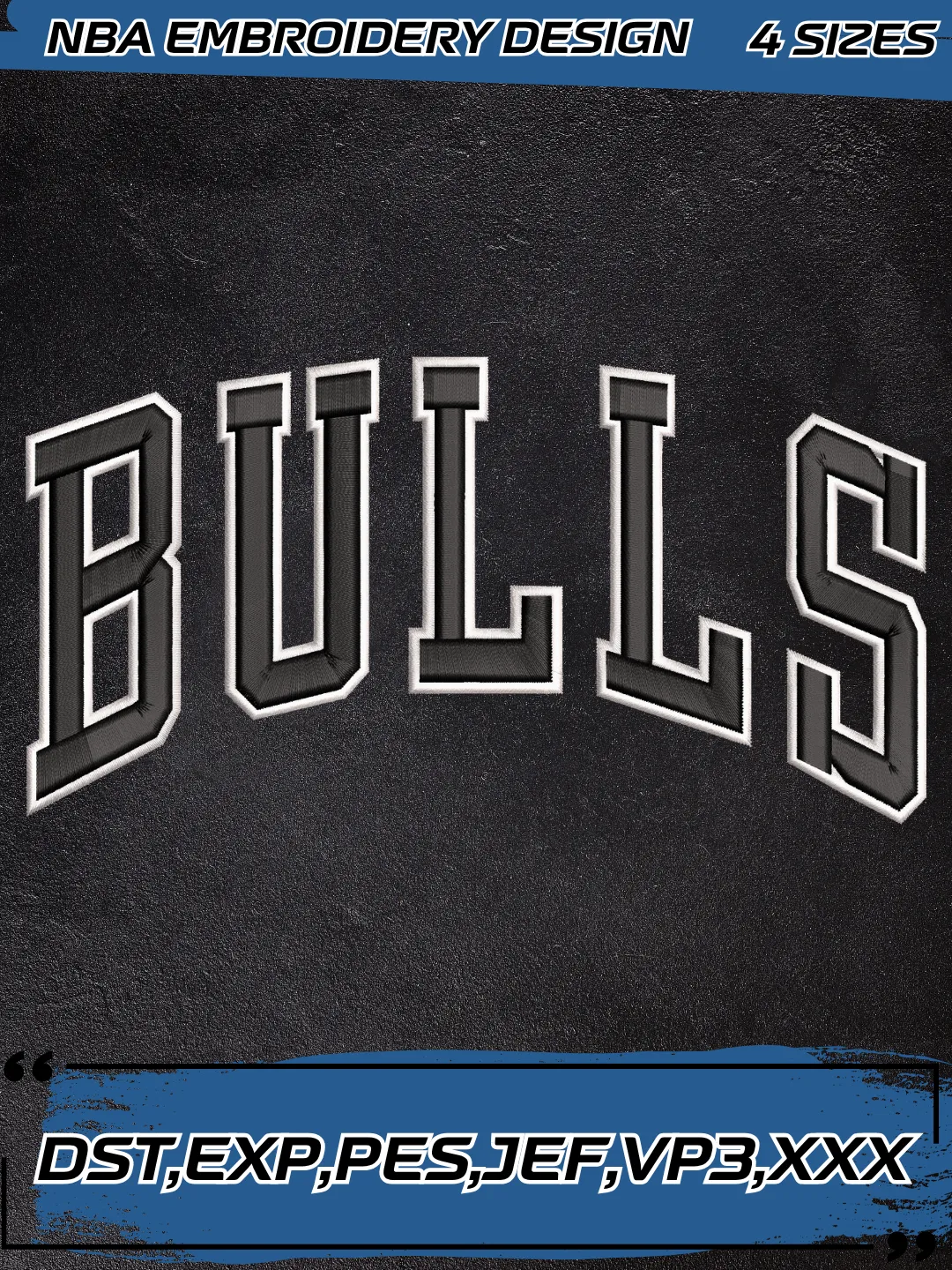 Chicago Bulls Jersey Logo Embroidery Design,NBA Logos Embroidery Files, Machine Embroidery Design File, 4 Sizes,Digital Download