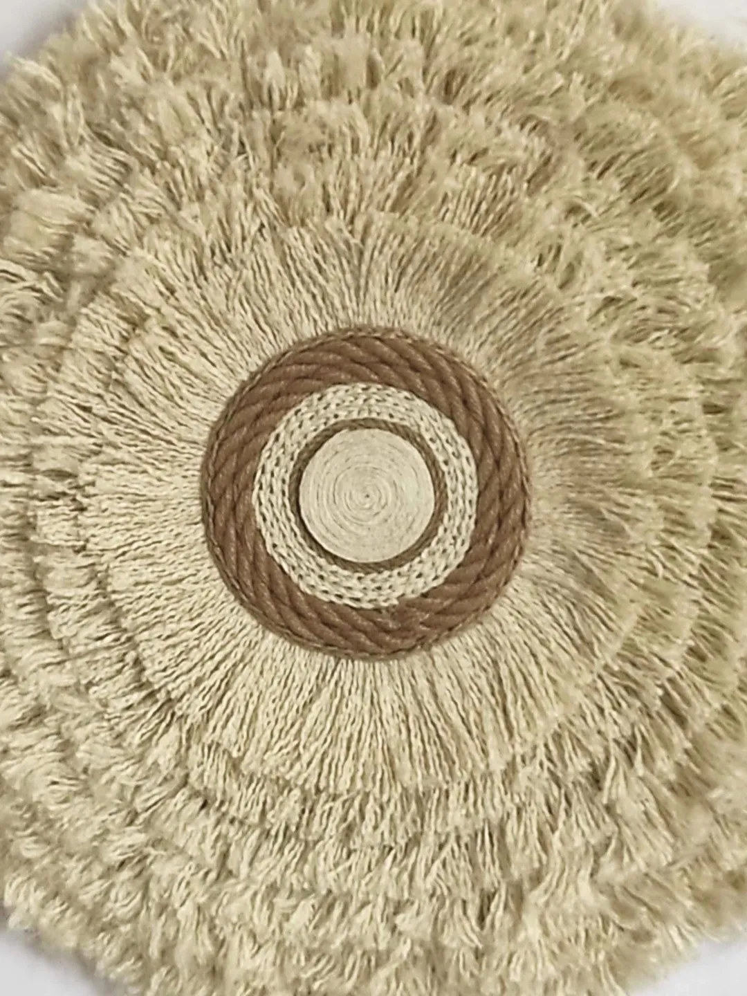 Juju hat white 80cm ivory Large above bed bathroom cream decorative jujuhats rope wall hanging wreath round trend hats Tyn décor beige