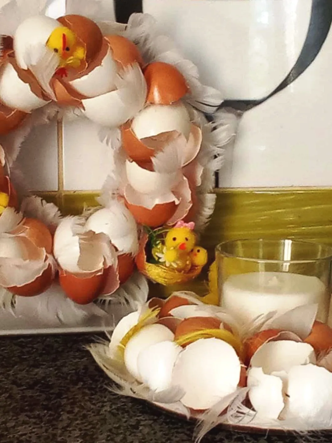 Cabinet wreaths or Fireplace mantel Aesthetic candles for cottagecore decor Two piece set autumn wreath. Housewarming gift mini wreath decor