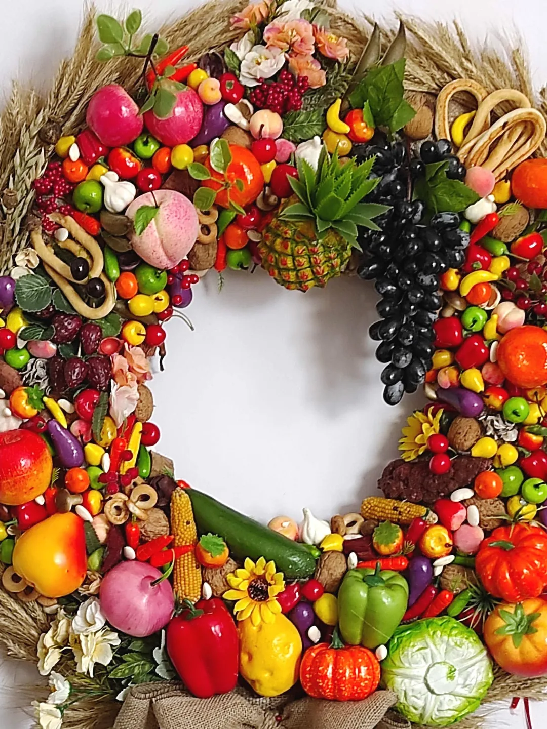 Large fruit wreaths Summer decoration Anniversary gifts new home mini farmhouse rustic style doors apartment housewarming 4 season small 12