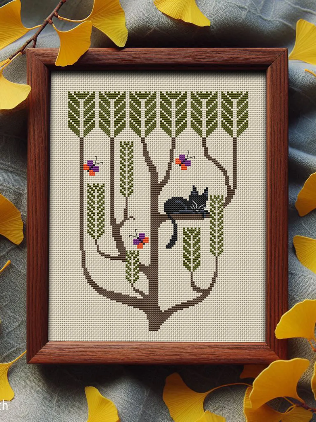Cat dream cross stitch pattern