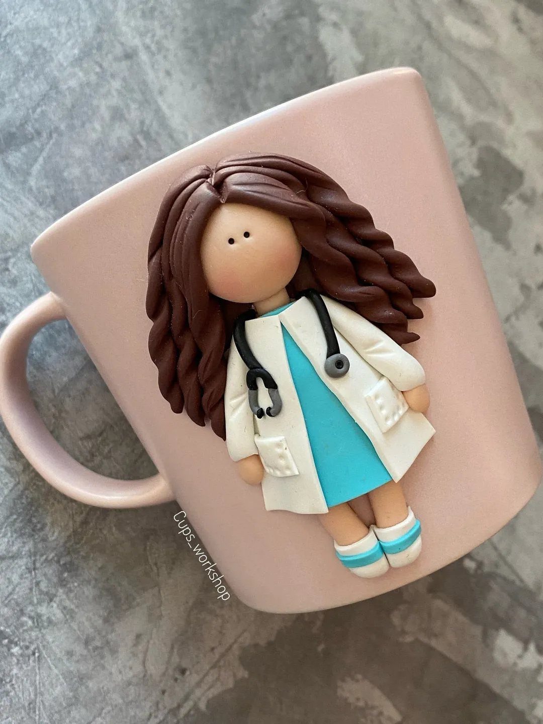 Ceramic doctor mug, personalized nurse tea cup, your portrait from photo on mug, medical professional, nursing student or graduation gift