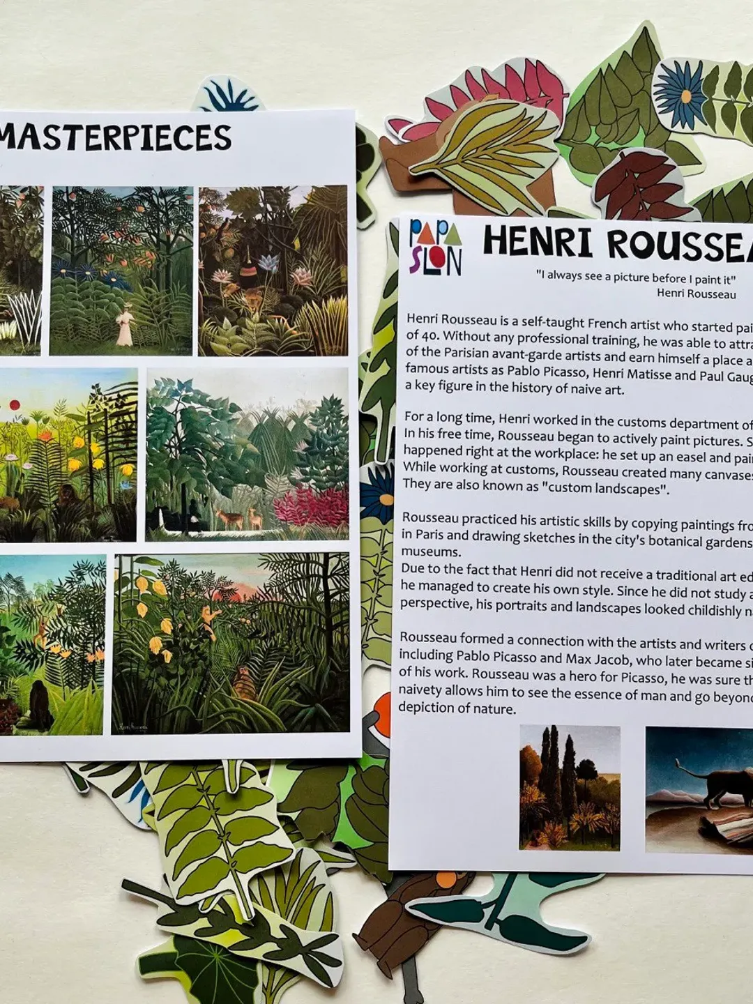 Henri Rousseau digital material