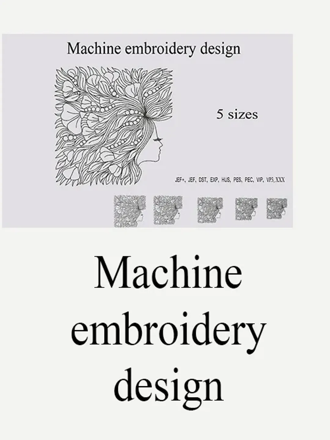 Machine Embroidery Designs Girl and Flower