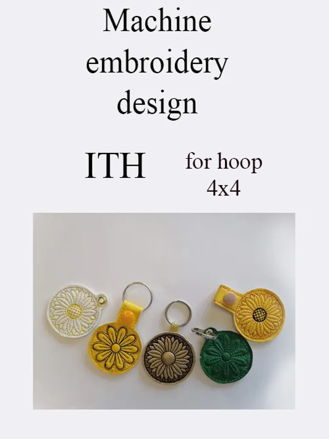 Machine Embroidery Design Key Fob Snap Tab Key In The Hoop Key Ring Key Chain