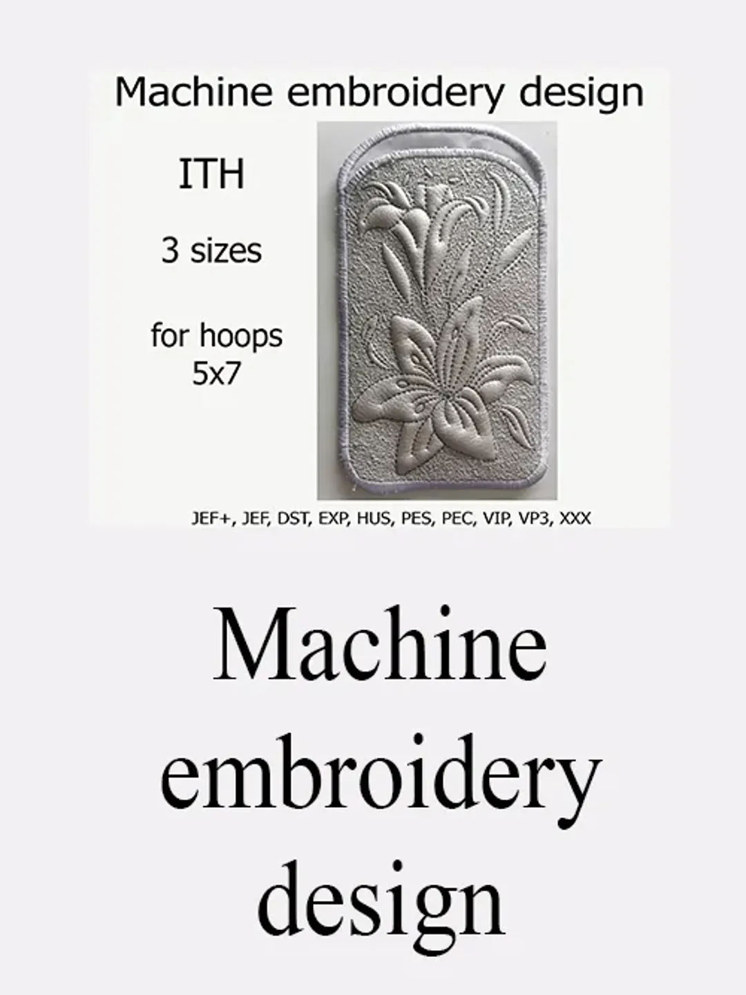 Machine Embroidery Design Phone case In the Hoop