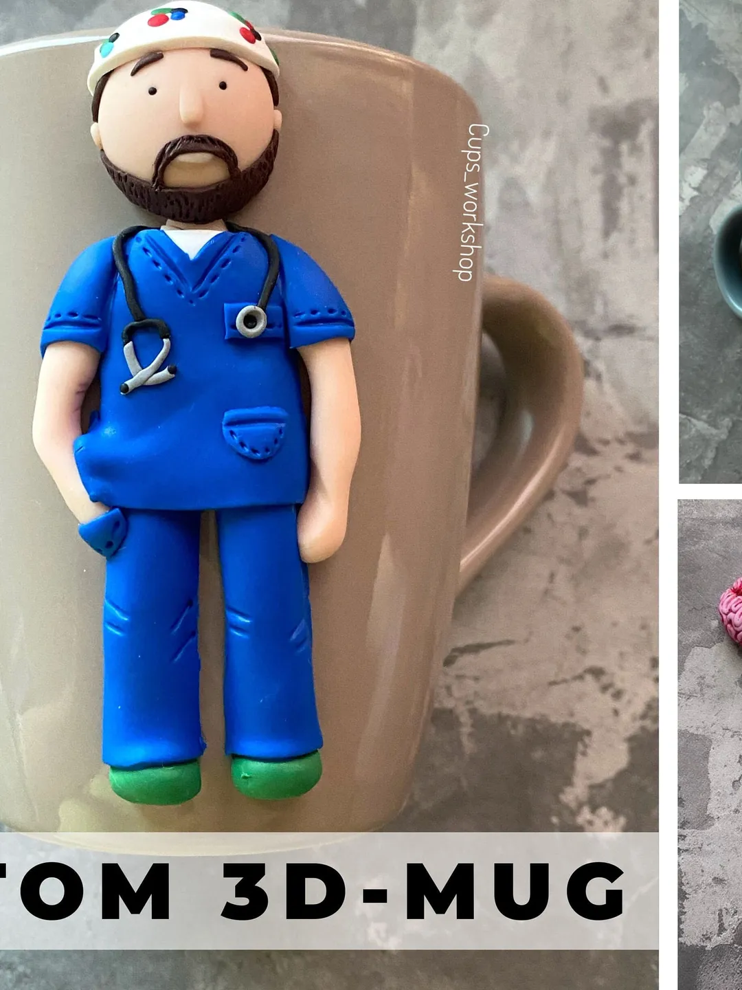 Custom doctor mug, personalized cup from photo, cardiologist 3D coffee mug, fathers day gift, dentist graduation, funny neologist tea cup