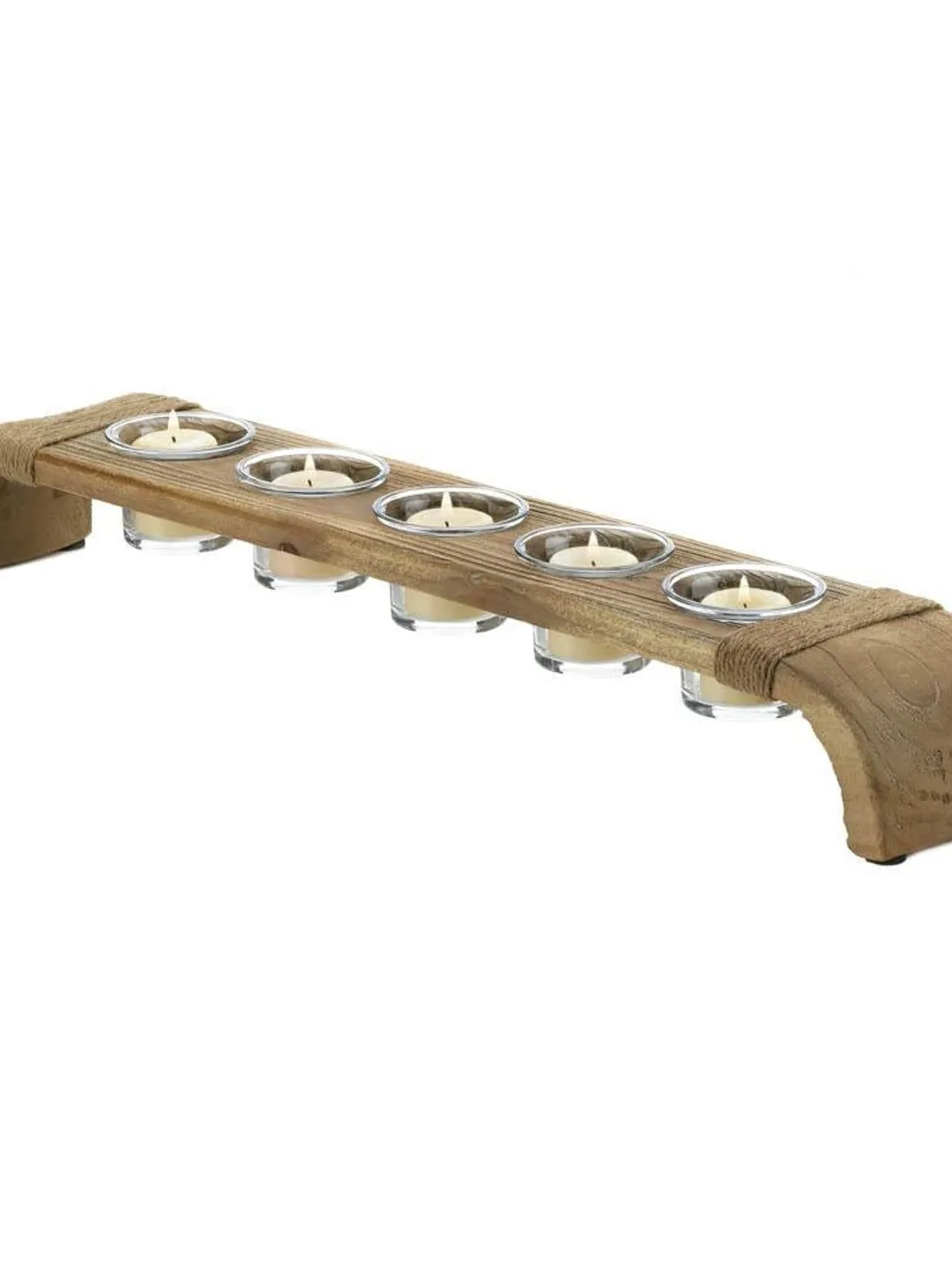 Rustic Wooden Candle Stand