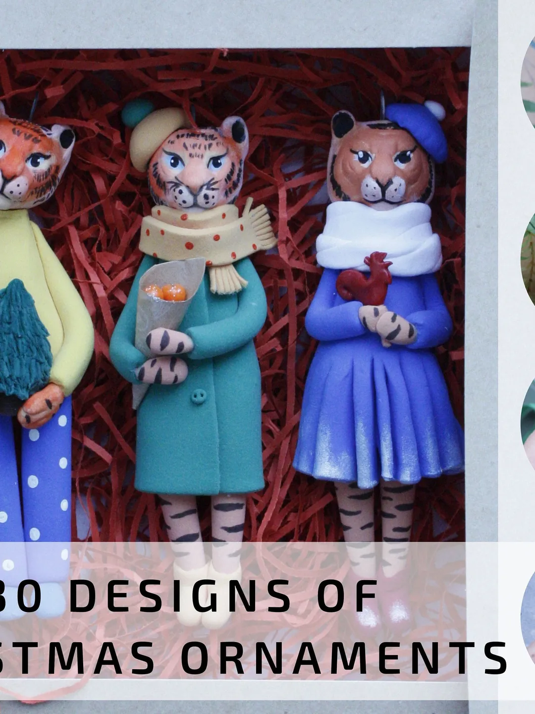 Personalized Christmas ornaments, custom 3D toy from photo, tiger portrait Xmas tree decor, design your own doll