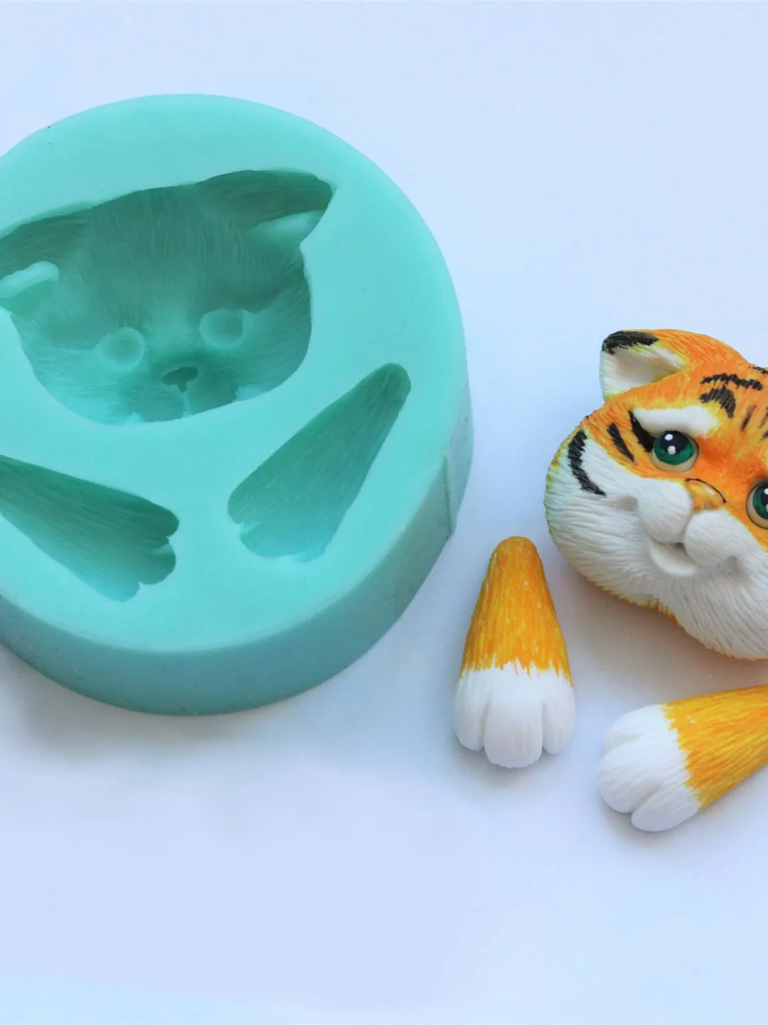 Tiger Silicone Mold , 3d molds , polymer clay molds