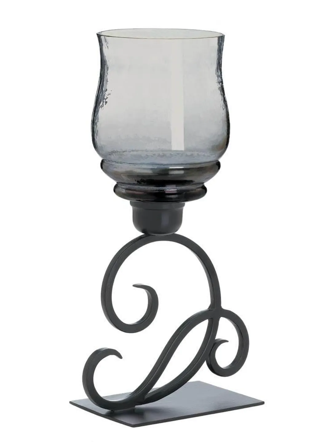 Smoked Glass Cursive Candle Stand