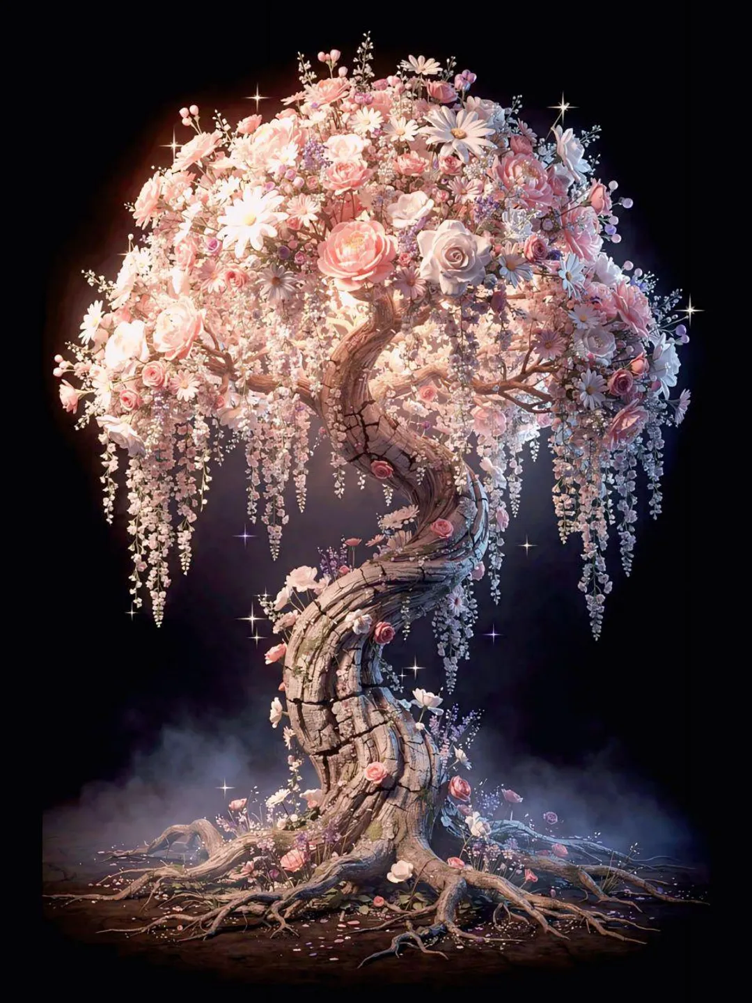 Magical Tree of Life Art Print, Mystical Home Decor (Digital Download)