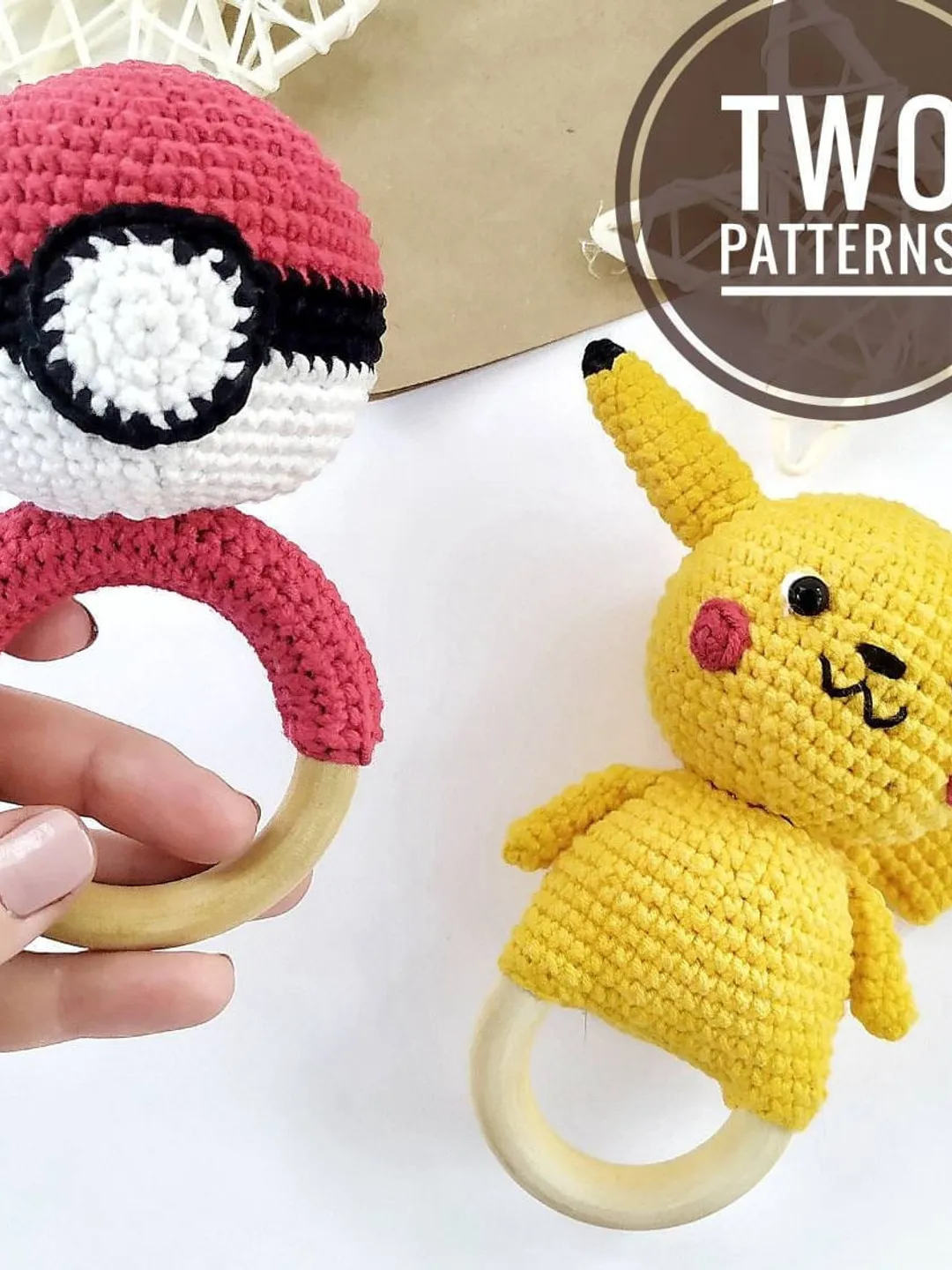 Toy pattern Crochet toys baby rattle Baby toys  Plush Newborn toys New mom gift Baby shower gift