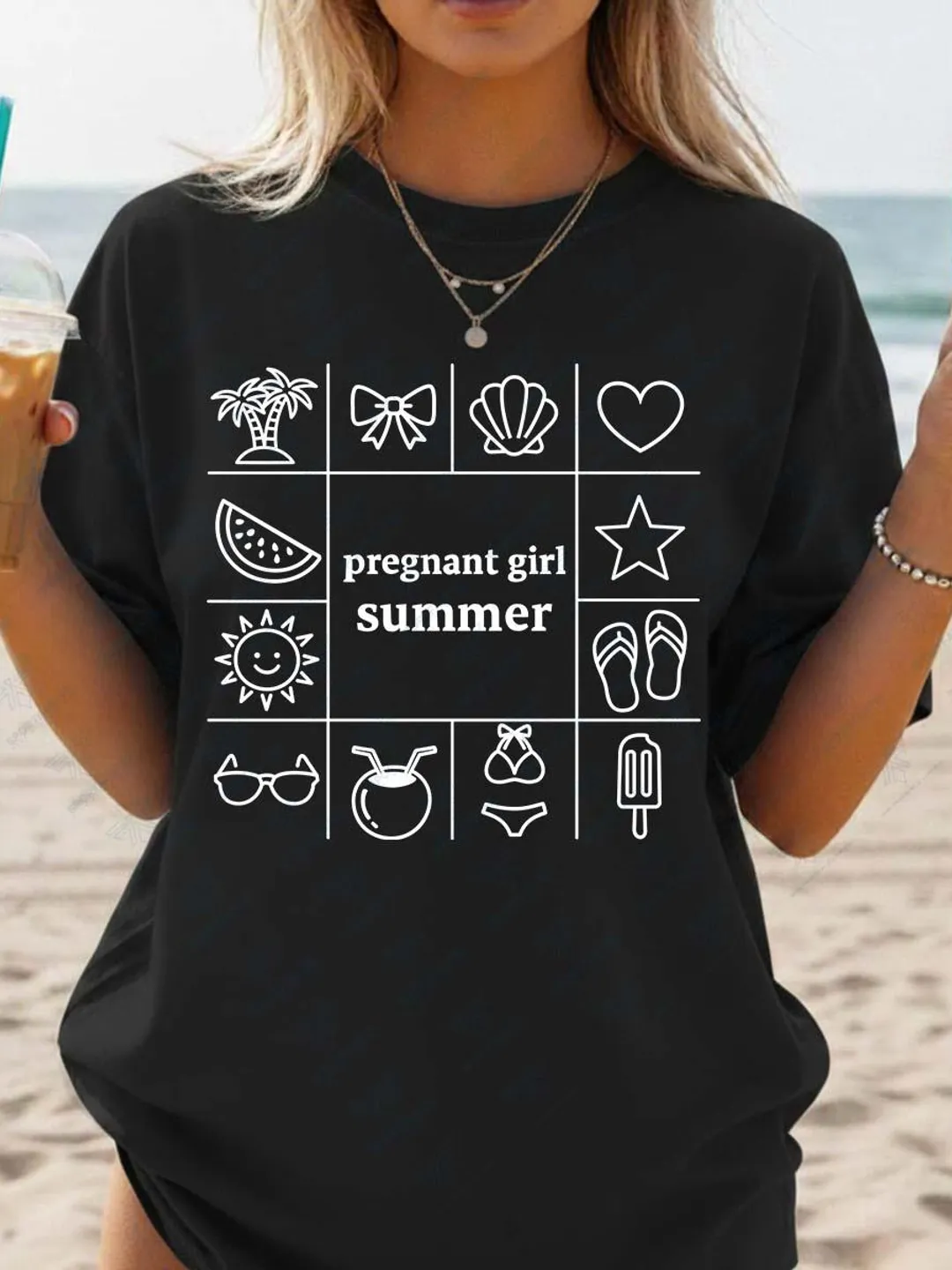 Summer Pregnancy Announcement Shirt, Beach Baby Reveal Tee, Pregnant Girl Summer Shirt, Vacation Pregnancy Tee