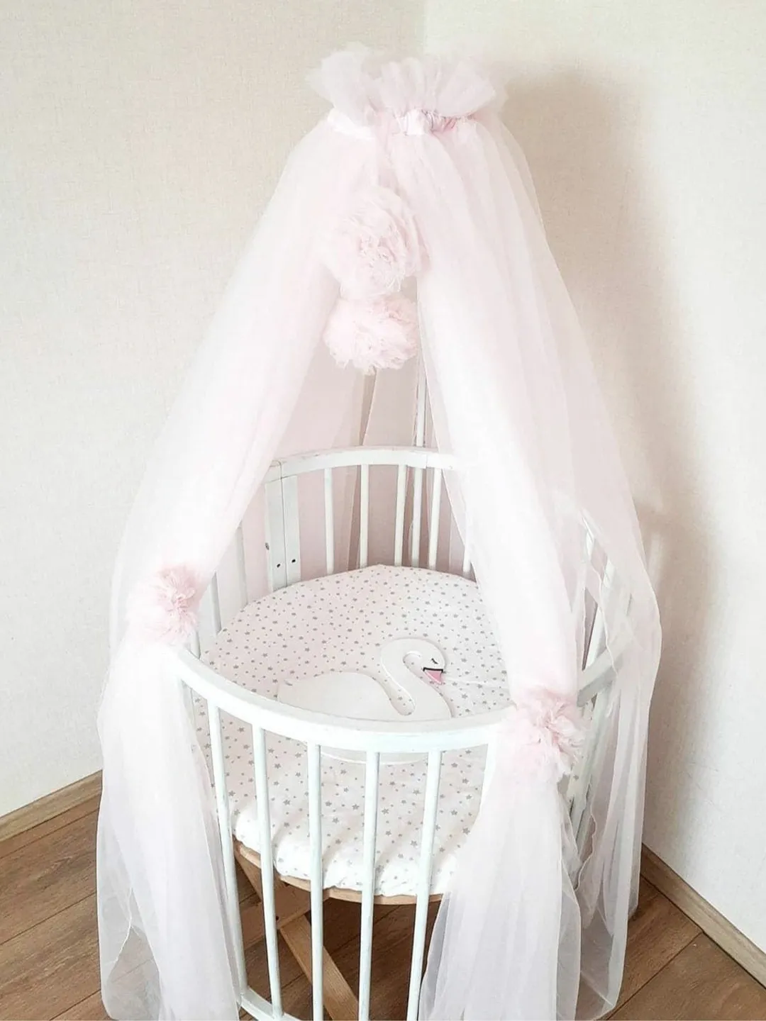 Bed tulle canopy for nursery, Kids hanging tent for bedroom, Nursery canopy, Play room canopy, Princess baldachin, Princess Bed Tent