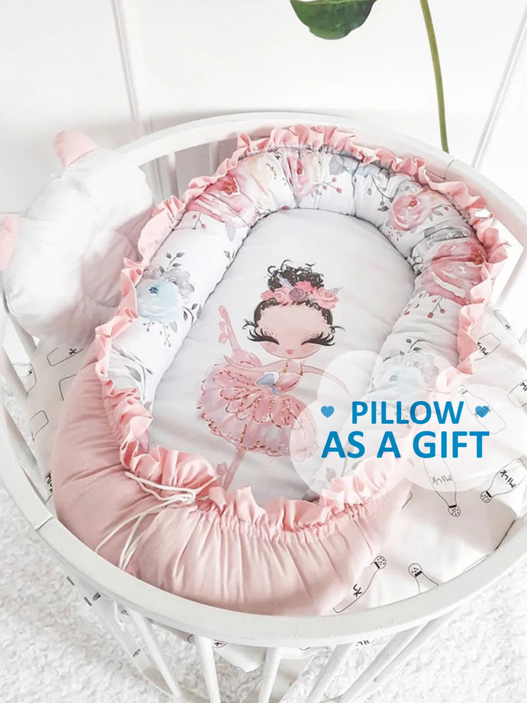 Baby nest newborn, Organic Baby nest, Bed for newborn, Co sleeper, Babynestchen, Baby positioner, Baby nest toddler +Pillow as a gift!