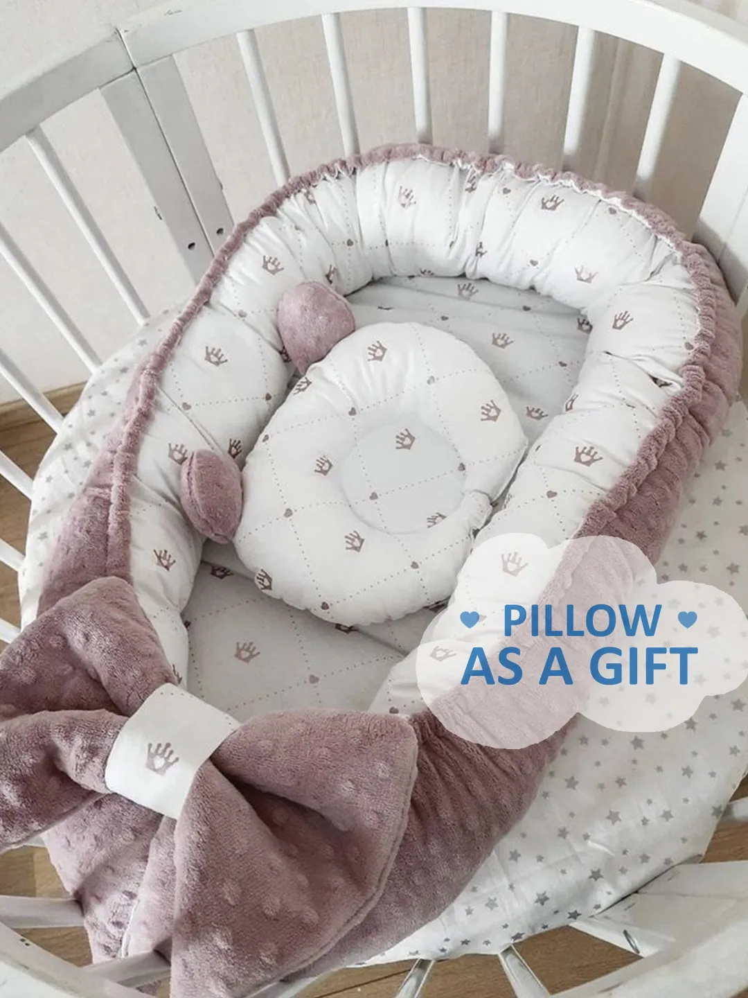 Baby cosleeper, Infant beds, Baby co sleeper, Baby nest newborn, double sided, baby nest, baby positioner + Pillow as a gift!!!