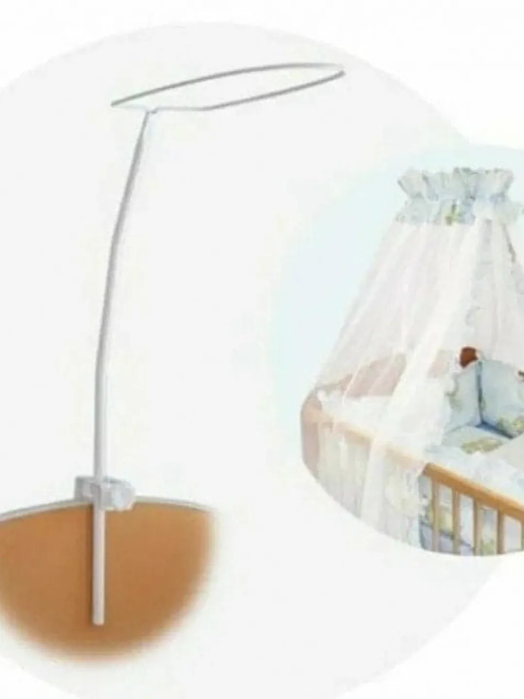 Canopy holder for crib. Baldachin holder