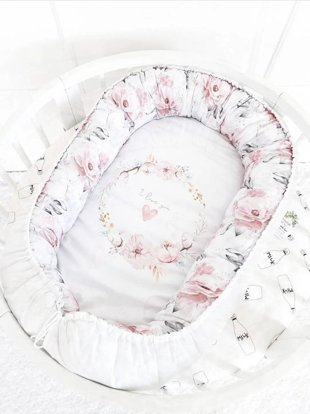 Baby nest newborn -  toddler, ready to ship,  double sided baby nest, baby positioner + Pillow as a gift!!!