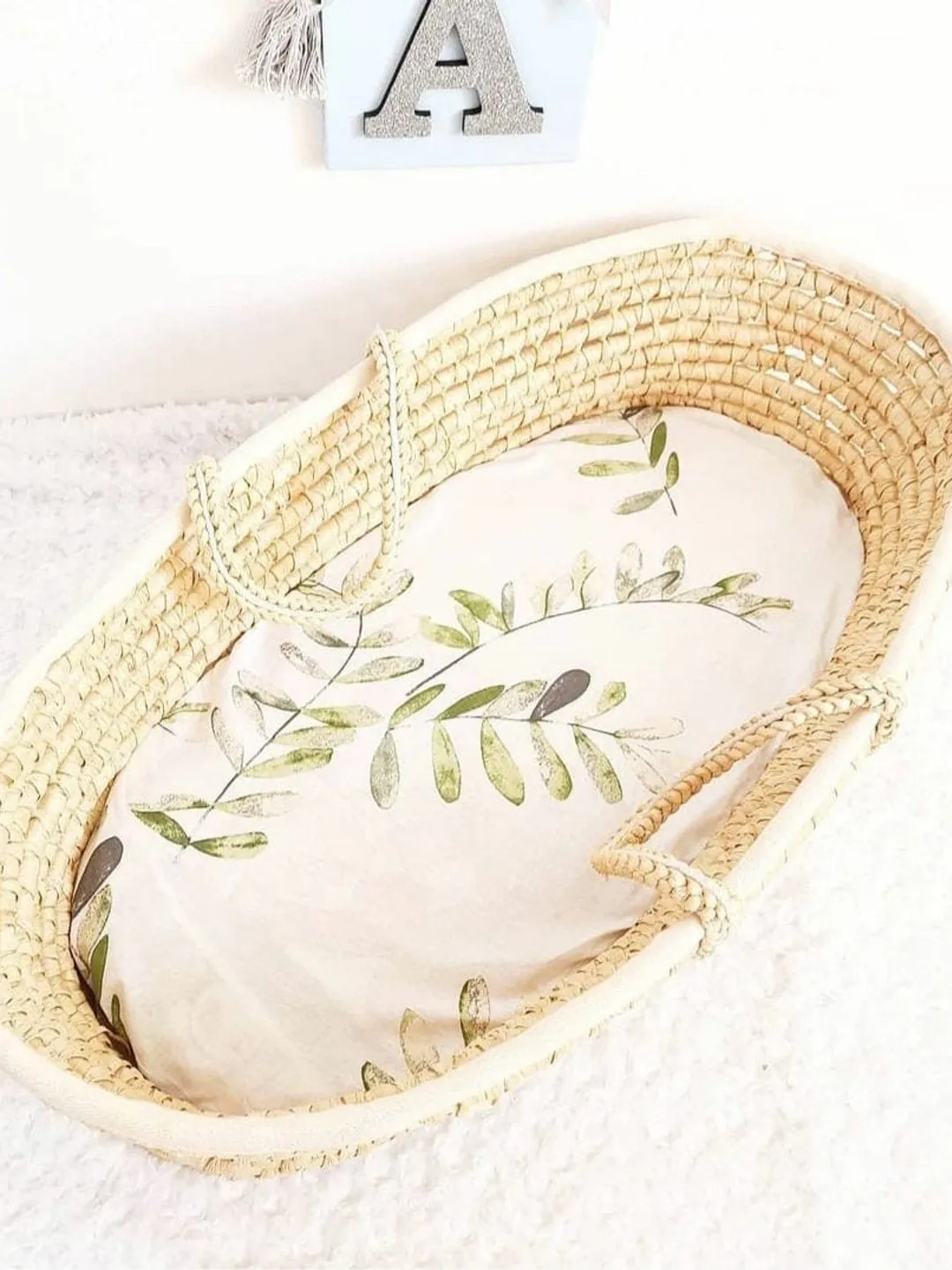 Baby Moses Basket Sheets, Bassinet Sheets Moses Basket Bedding, Color Pram Sheet Bassinet Bedding, FloralPrint