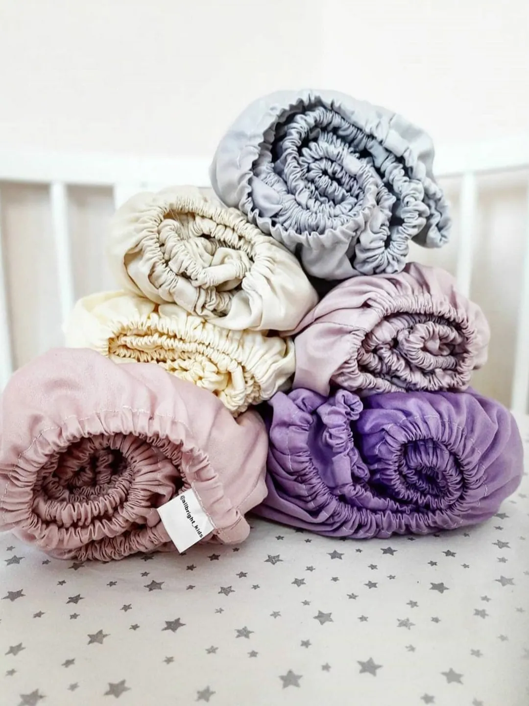 Sateen fitted crib sheet, Natural cotton Fitted Sheet (elastic band). LOW PRICE!!! toddler fitted sheet