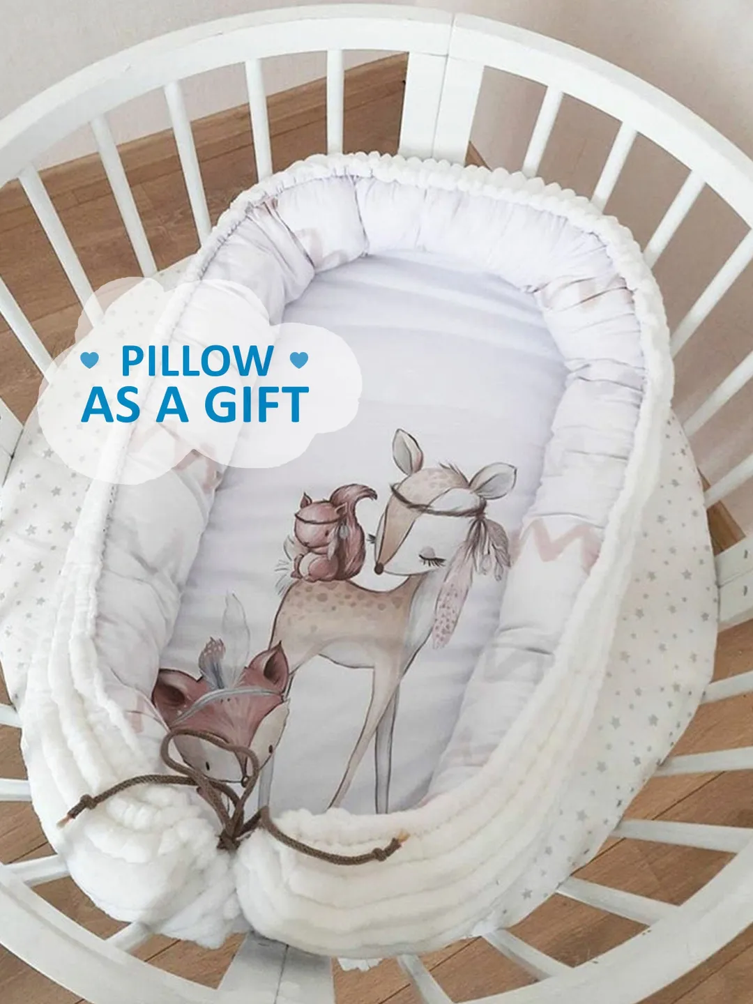 Baby nest newborn, double sided minky baby nest, baby positioner, Nest for newborn, sleep bed, cot, snuggle nest, sleep nest, co-sleeper