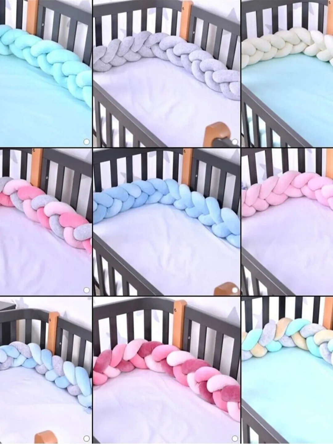 Braided crib bumper, crib bedding, nursery design. Crib Sheets, Baby Bedding, Braided Crib Bumper