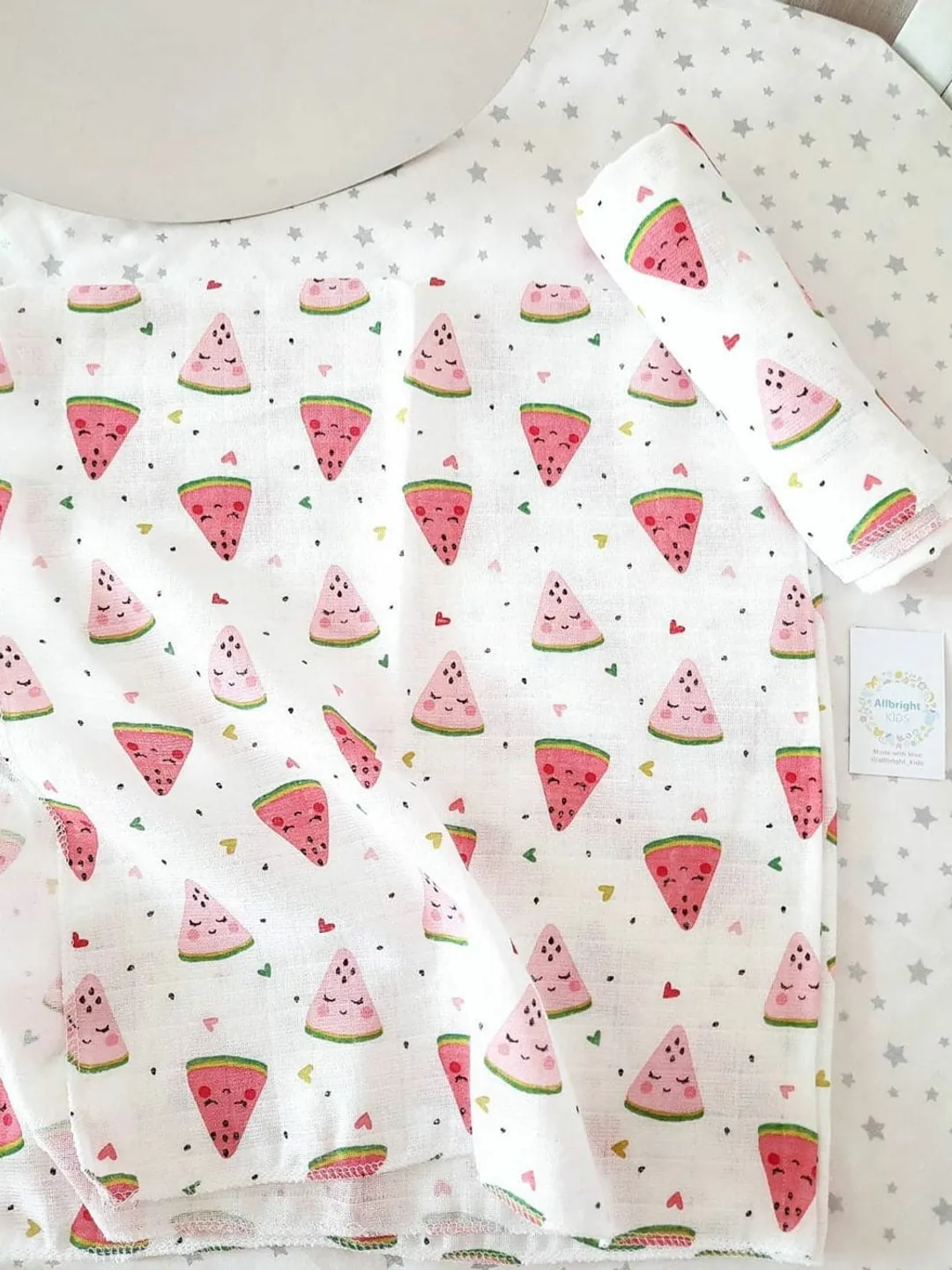 Swaddle blanket, wrap blanket, Baby muslin, muslin, organic muslin, Watermelon Print, twins, arrow embrace modern baby girl, baby boy