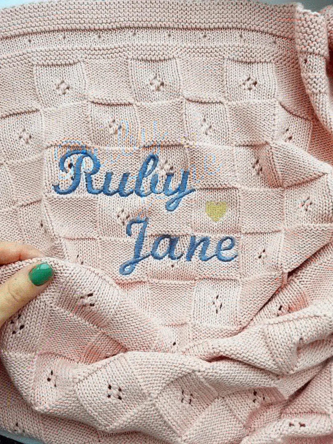 Personalised Custom Baby Blanket, Comfy Blanket Organic, Pink blue grey beige or white, Baptism Blanket, Christening Blanket, Name Blanket