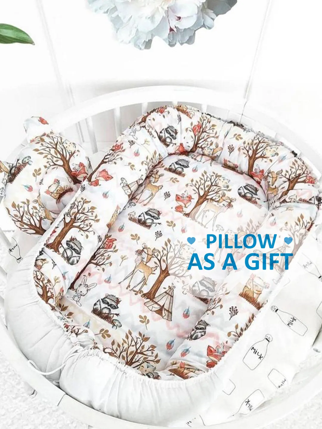 Baby nest newborn, Cocoonbaby, Baby positioner, Cosleeper, First Mothers Day, double sided baby nest, baby positioner + Pillow as a gift!!!