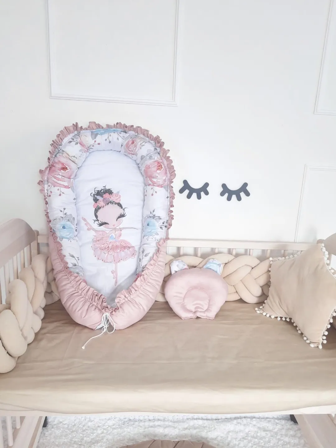 Baby nest newborn, Organic Baby nest, Bed for newborn, Co sleeper, Babynestchen, Baby positioner, Baby nest toddler +Pillow as a gift!