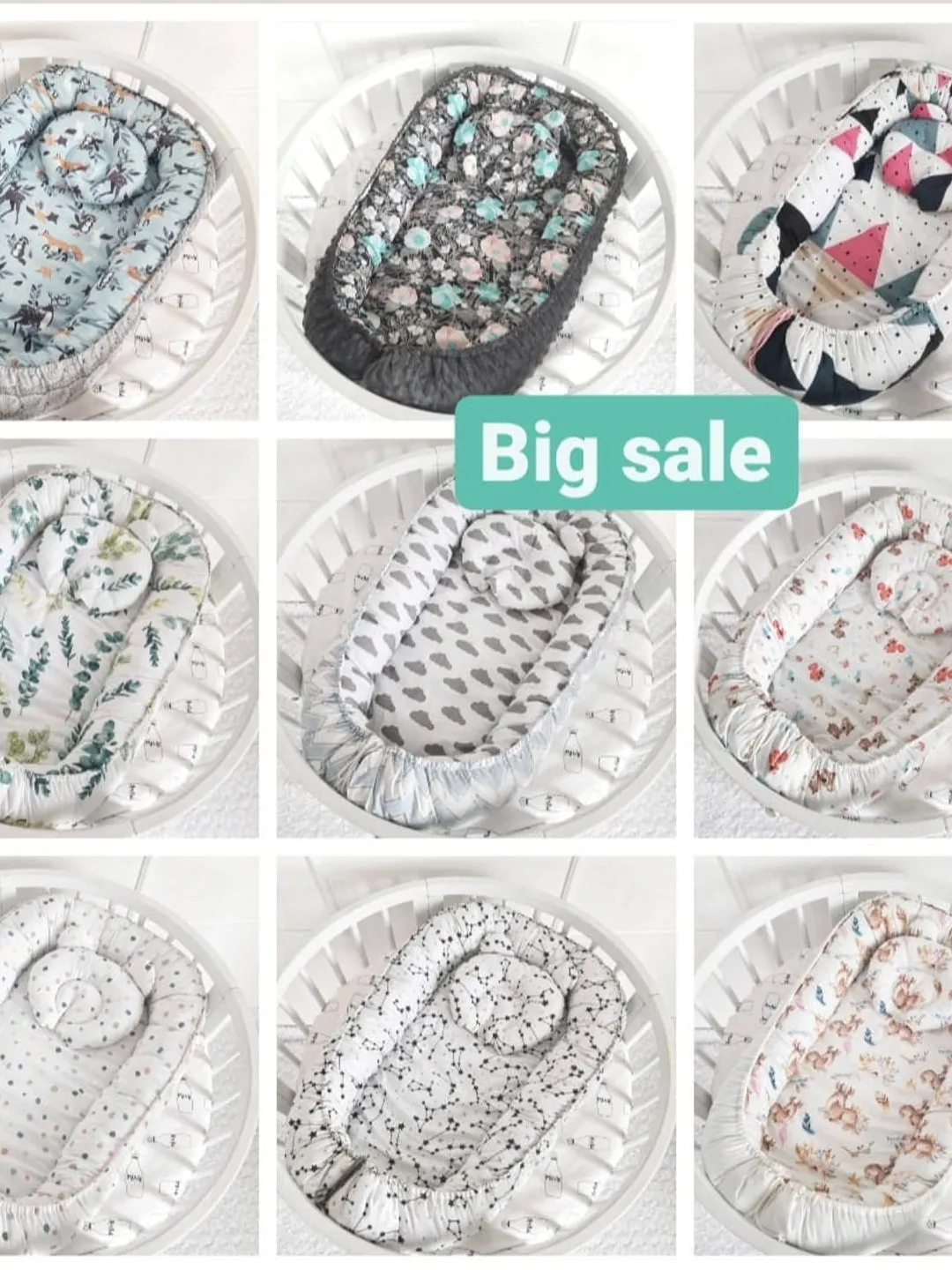 BIG SALE! Baby nest newborn + pillow, baby bed, newborn gift, baby shower gift, double sided minky baby nest,  + Pillow as a gift!!!