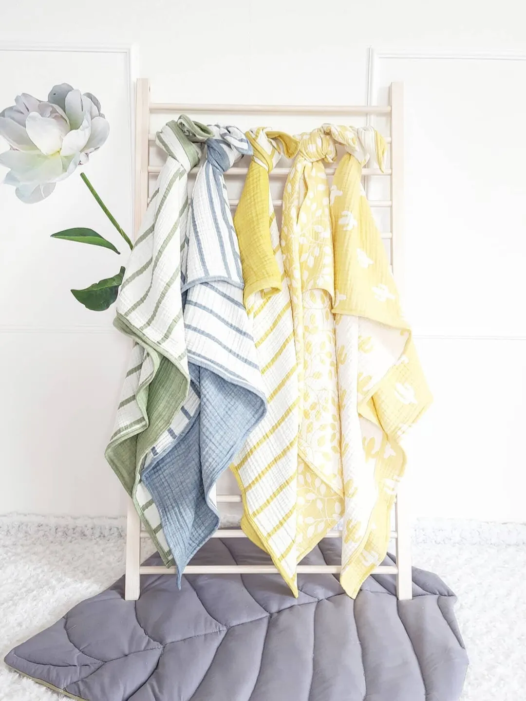 Muslin Throw - Cozy Blanket  - Toddler Blanket - Swaddle Blanket - Muslin Cover Wrap - Cotton Coverlet - Stroller Blanket - Baby Blanket