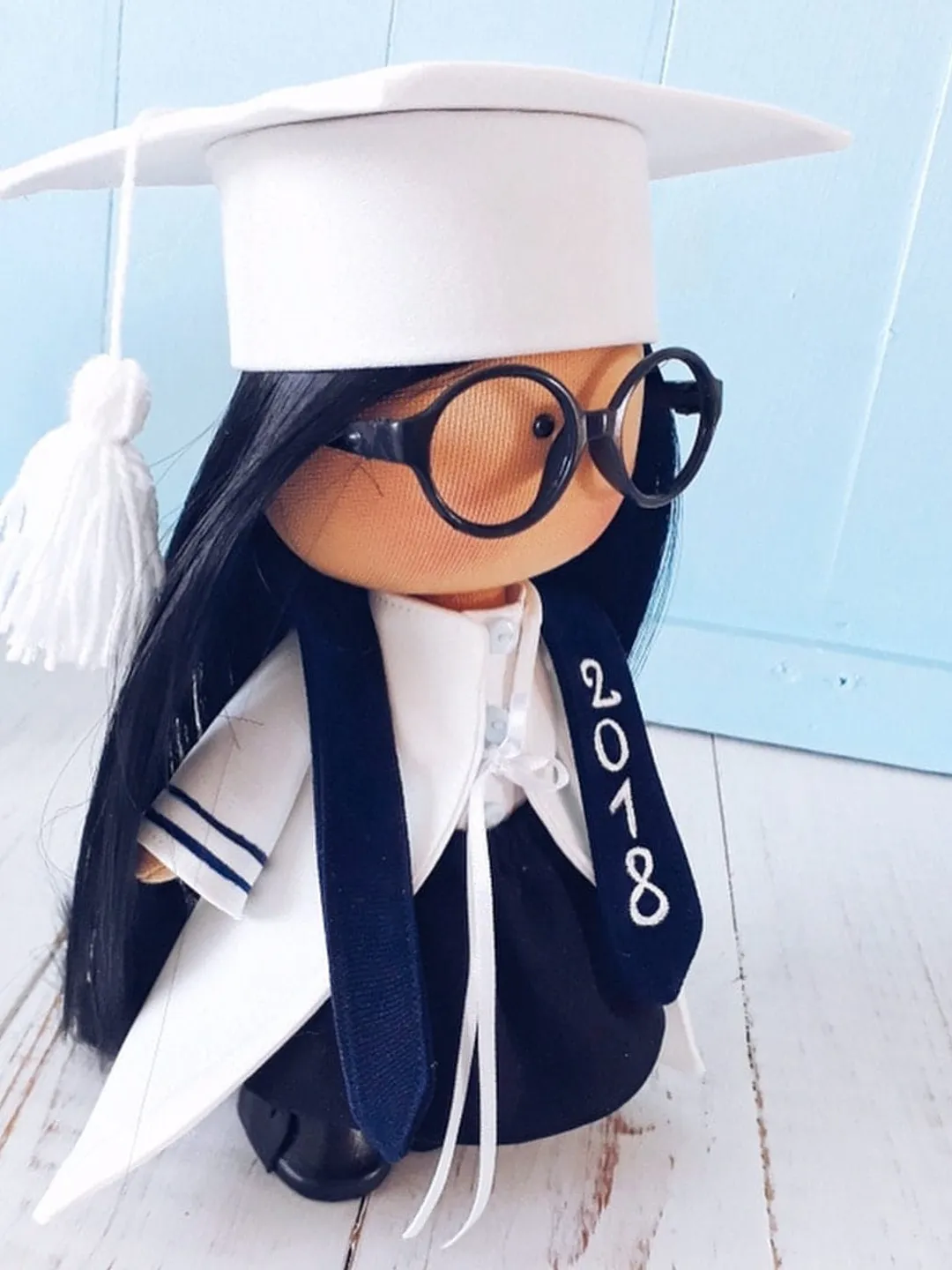 graduation gift - personalized custom  100% handmade -graduation doll