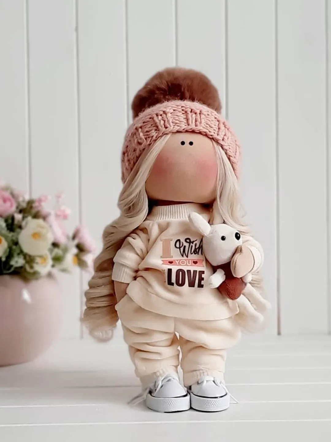 Beautiful collectible handmade doll Custom gift for douther