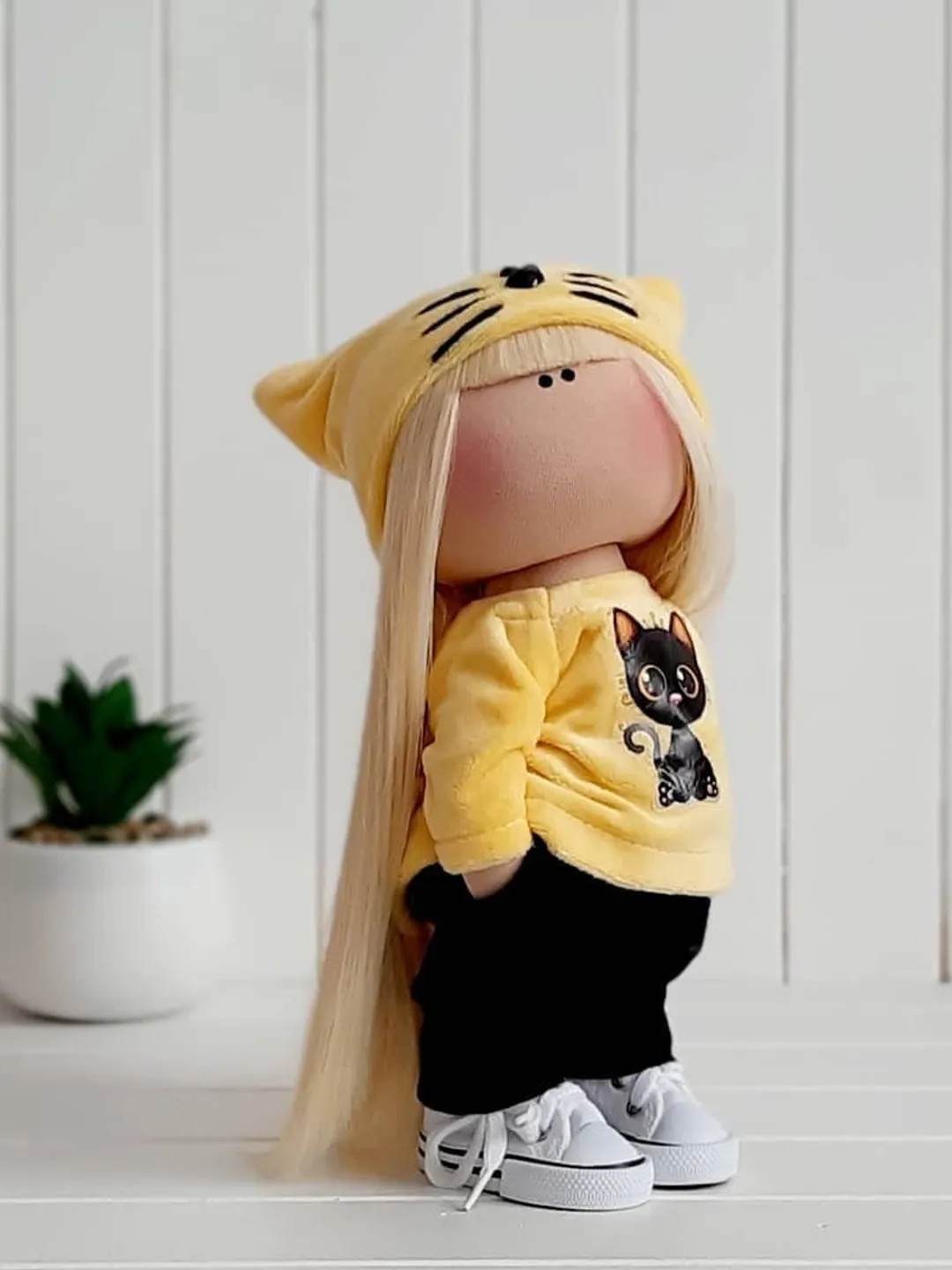 Individual Rag Doll, Interior Decor Doll, Fabric Doll With Face, Custom Doll by Photo, Portrait Doll Handmade, Tilda Doll