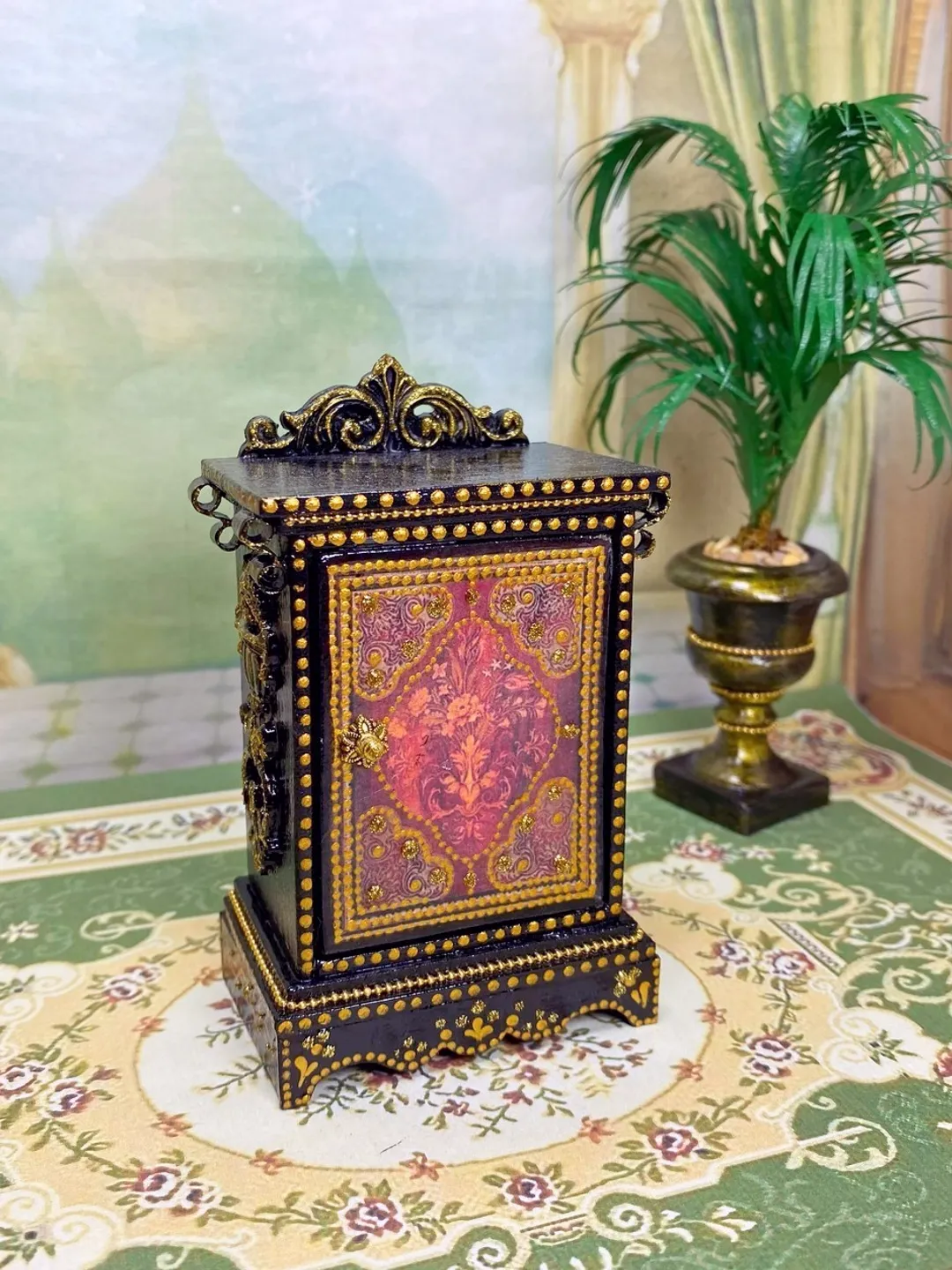 Vintage nightstand. 1:12. Furniture for dolls. dollhouse miniature. Handmade.