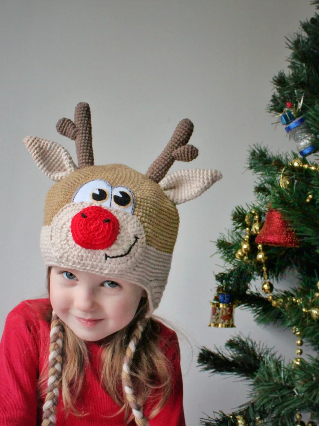 Crochet Reindeer beanie