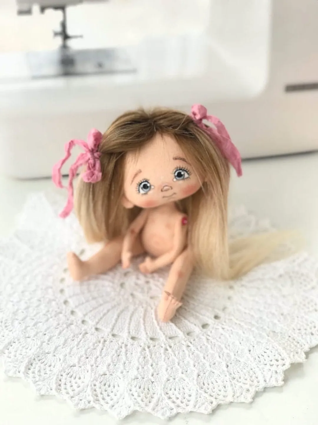 Rag doll 7", doll, textile doll, rag doll fabric, rag doll girl, rag doll mini
