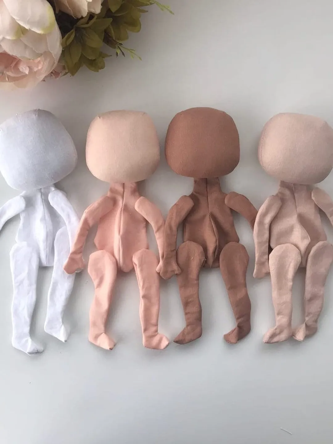 Blank doll body-7,4" (19 cm) ,blank rag doll, ragdoll body,the body of the doll made of cloth