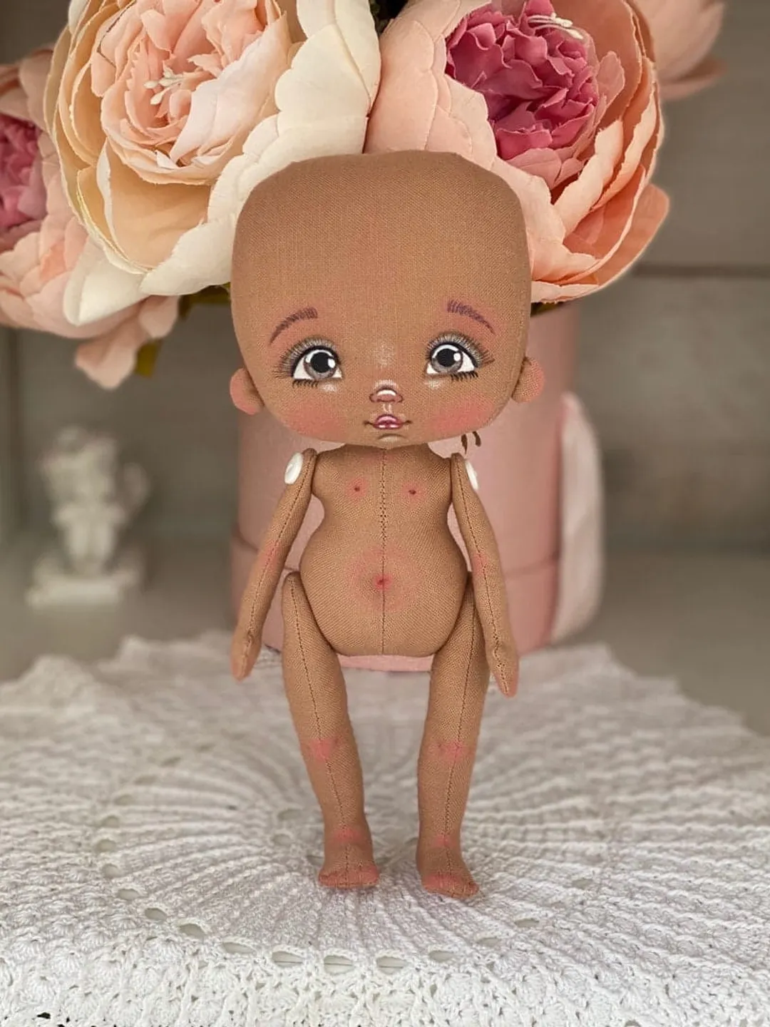 Rag doll 7" cloth doll Textile doll Tilda doll First doll Rag doll Fabric doll Interior doll Soft doll Gift for girl