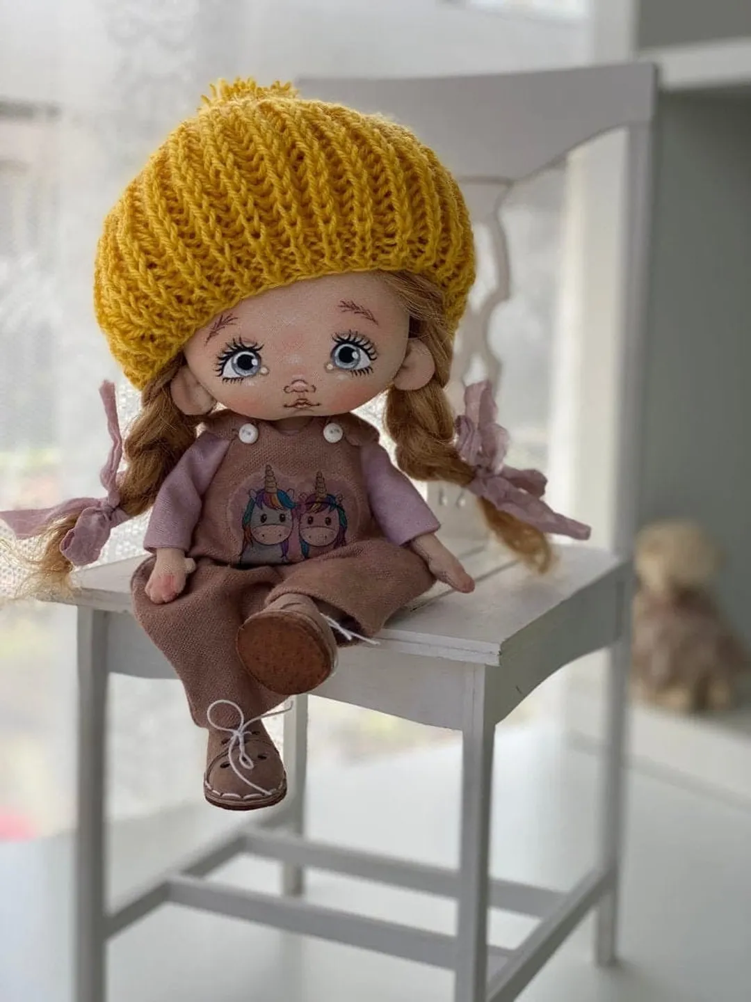 Rag doll 7", doll, textile doll, rag doll fabric, rag doll girl, rag doll mini