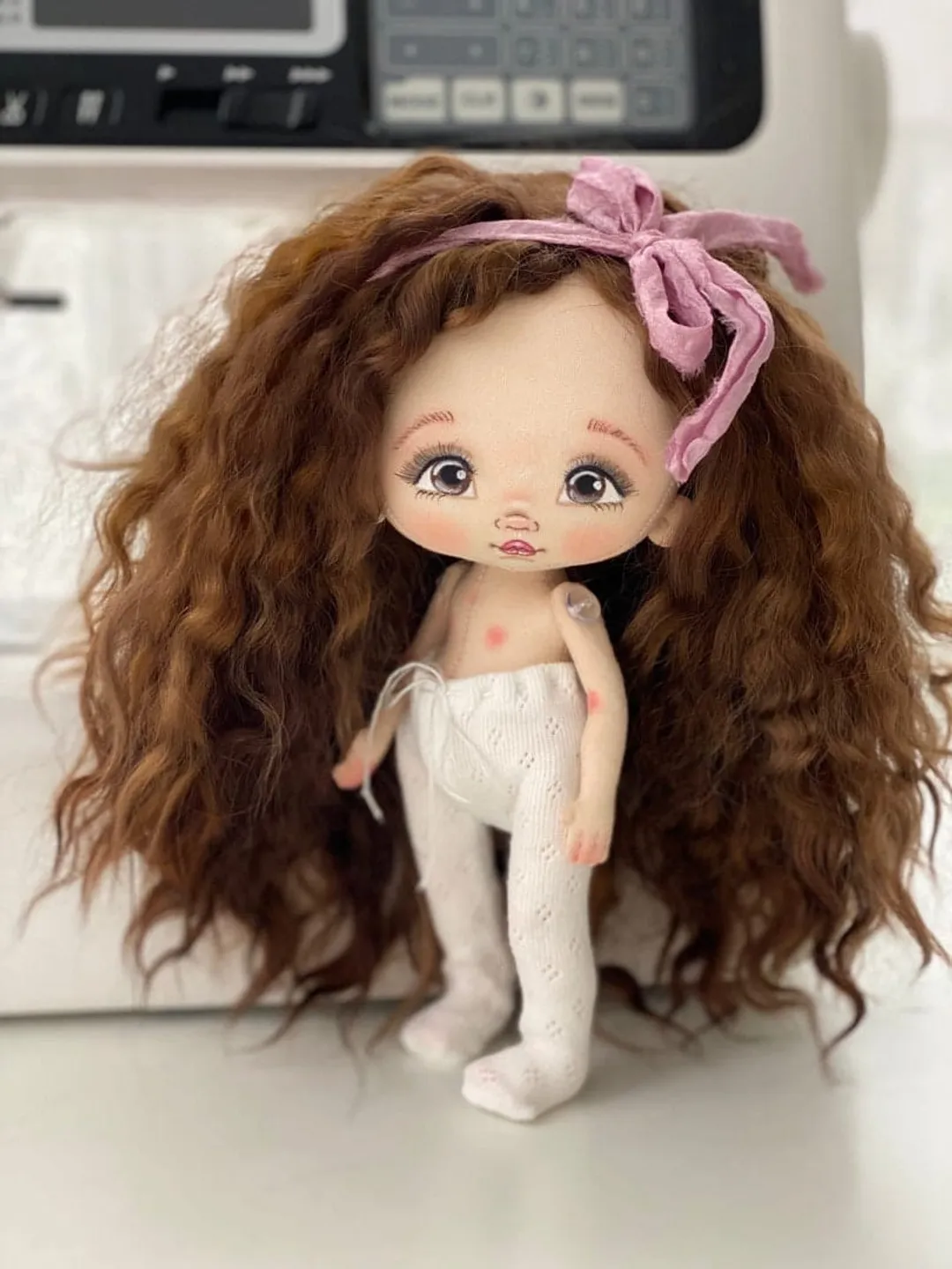 Rag doll 7", doll, textile doll, rag doll fabric, rag doll girl, rag doll mini