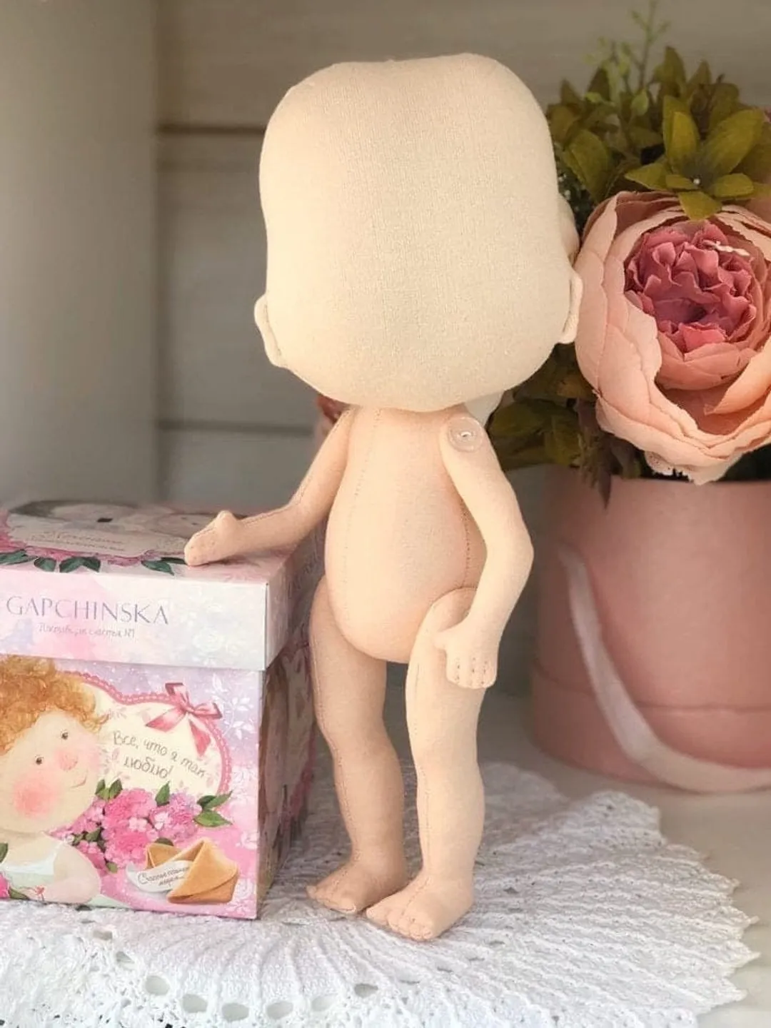 Blank doll body-10,6" (27 cm)  blank rag doll ragdoll body the body of the doll made of cloth blank doll body cloth doll body craft doll